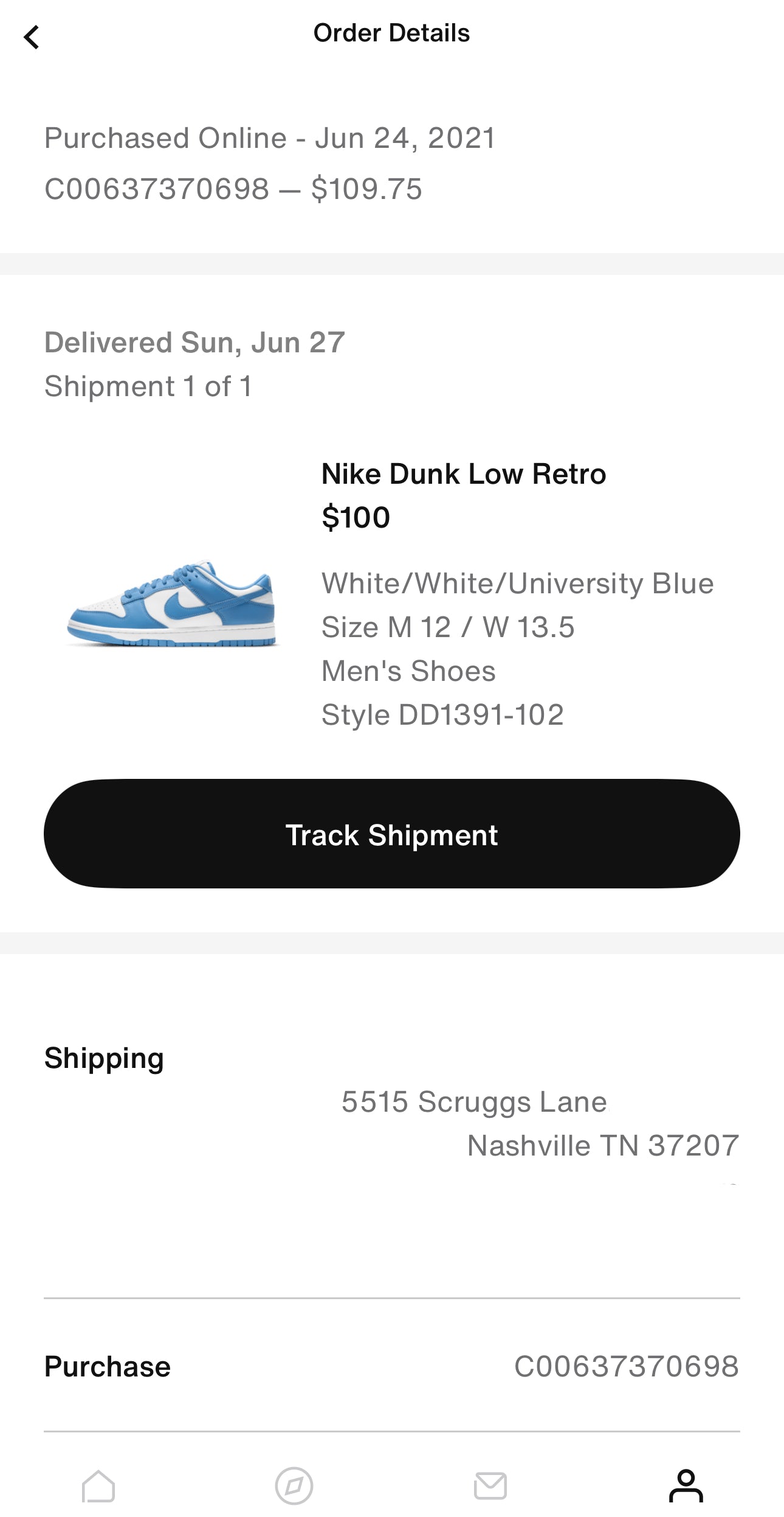 Nike Dunk Low UNC (2021)